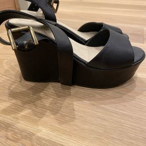 Forever 21 Black Platform Wedge